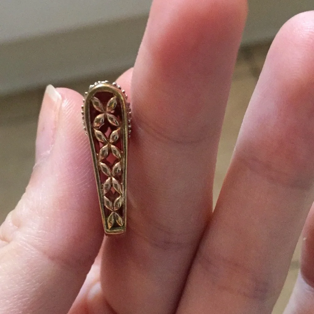 Two-Tone Rose Gold and Silver Statement Ring